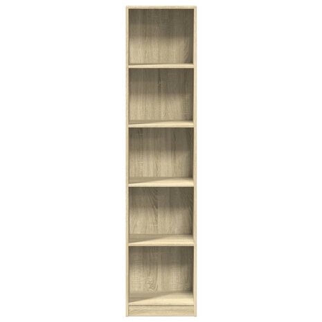 Boekenkast 40x24x176 cm bewerkt hout sonoma eikenkleurig 4