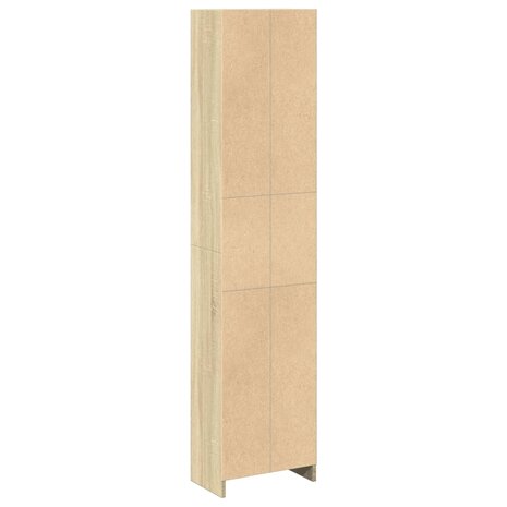 Boekenkast 40x24x176 cm bewerkt hout sonoma eikenkleurig 6