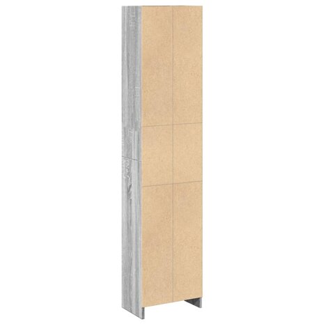 Boekenkast 40x24x176 cm bewerkt hout grijs sonoma eikenkleurig 6