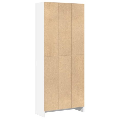 Boekenkast 60x24x143 cm bewerkt hout wit 6