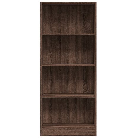 Boekenkast 60x24x143 cm bewerkt hout bruin eikenkleur 4