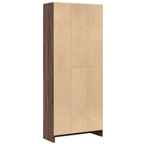 Boekenkast 60x24x143 cm bewerkt hout bruin eikenkleur 6