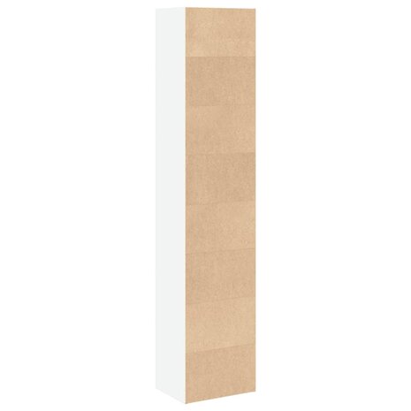 Boekenkast 40x30x189 cm bewerkt hout wit 6