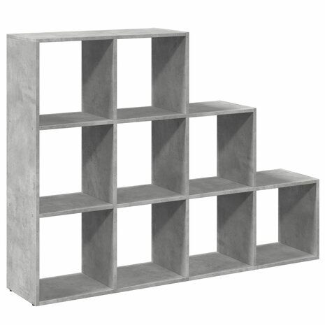 Kamerscherm / boekenkast 3-laags 137,5x29x103,5 cm hout grijs 2