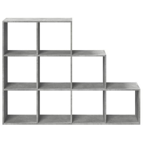 Kamerscherm / boekenkast 3-laags 137,5x29x103,5 cm hout grijs 5