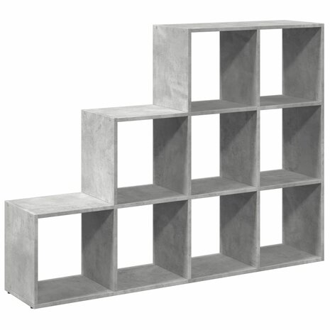 Kamerscherm / boekenkast 3-laags 137,5x29x103,5 cm hout grijs 7