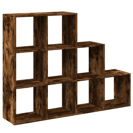 Kamerscherm / boekenkast 137,5x29x103,5 cm hout gerookt eiken 2