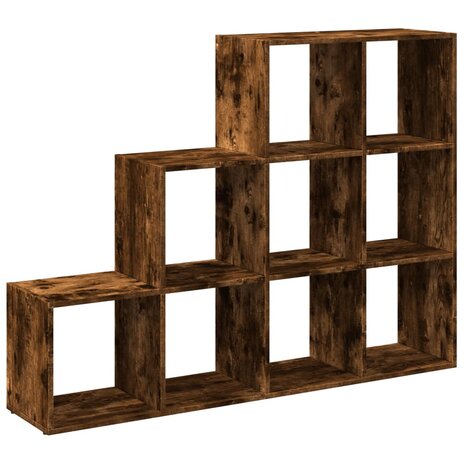 Kamerscherm / boekenkast 137,5x29x103,5 cm hout gerookt eiken 7