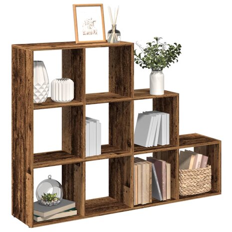 Kamerscherm / boekenkast 137,5x29x103,5 cm hout oud hout 1