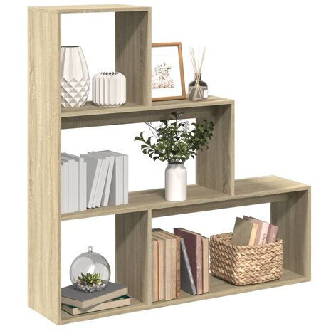 Kamerscherm / boekenkast 123x29x123 cm hout sonoma eiken 1