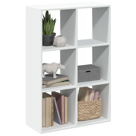 Kamerscherm / boekenkast 69,5x29x103,5 cm bewerkt hout wit 1