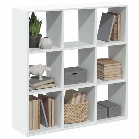 Kamerscherm / boekenkast 102x29x103,5 cm bewerkt hout wit 1