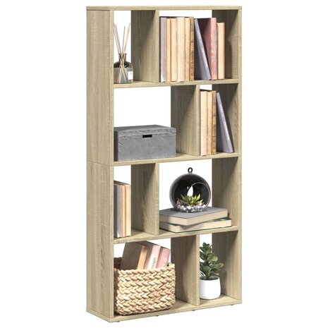 Boekenkast 60x20x120 cm bewerkt hout sonoma eikenkleurig 1