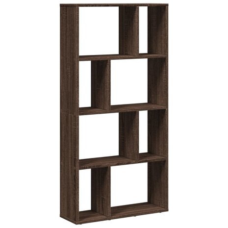 Boekenkast 60x20x120 cm bewerkt hout bruin eikenkleurig 7