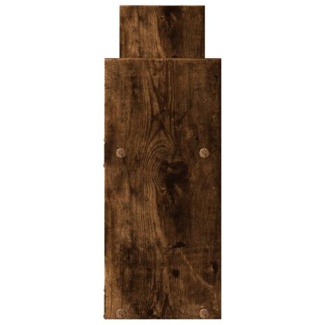 Wandkast 100x18x40 cm bewerkt hout gerookt eikenkleurig 5