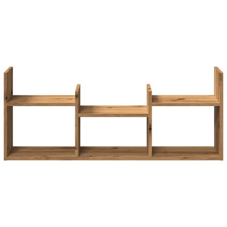 Wandkast 100x18x40 cm bewerkt hout artinsanaal eikenkleurig 4