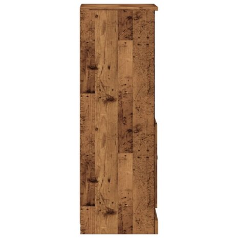 Hoge kast 36x35,5x103,5 cm bewerkt hout oud houtkleurig 6