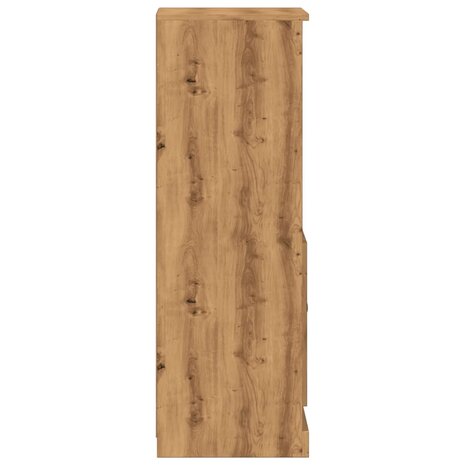 Hoge kast 36x35,5x103,5 cm bewerkt hout artisanaal eikenkleurig 6