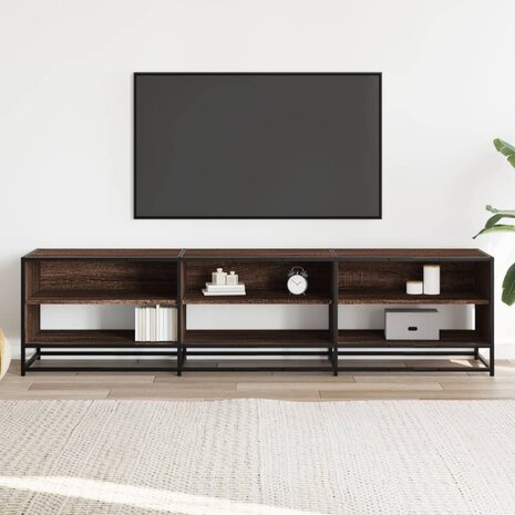 Tv-meubel 180x40x46 cm bewerkt hout bruin eikenkleurig 3