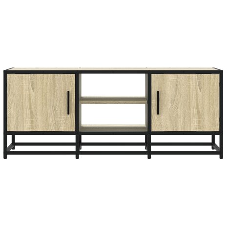 Tv-meubel 100x35x41 cm bewerkt hout metaal sonoma eikenkleurig 4