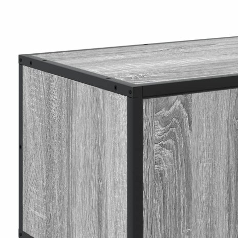 Tv-meubel 100x35x41 cm bewerkt hout metaal grijs sonoma eiken 8