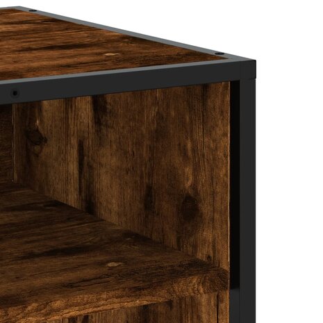 Tv-meubel 91x40x46 cm bewerkt hout metaal gerookt eikenkleurig 7