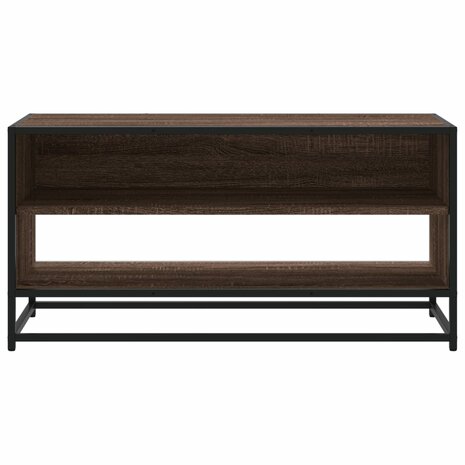 Tv-meubel 91x40x46 cm bewerkt hout metaal bruin eikenkleur 4