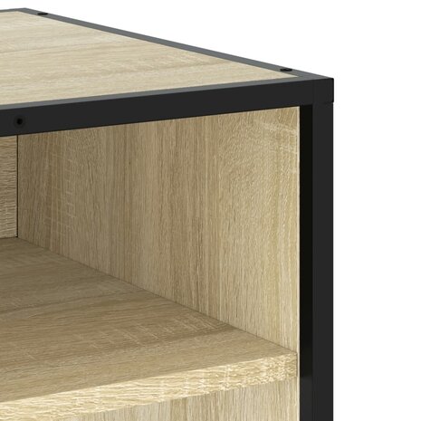 Tv-meubel 120,5x40x46cm bewerkt hout metaal sonoma eikenkleurig 7