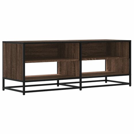 Tv-meubel 120,5x40x46 cm bewerkt hout metaal bruin eikenkleur 2