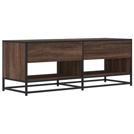 Tv-meubel 120,5x40x46 cm bewerkt hout metaal bruin eikenkleur 6