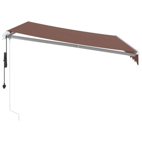 Luifel automatisch uittrekbaar met LED 300x250 cm bruin 5