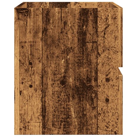 Badkamerwandkast 80x38,5x45 cm bewerkt hout oud houtkleurig 5