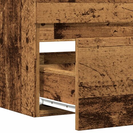 Badkamerwandkast 80x38,5x45 cm bewerkt hout oud houtkleurig 8