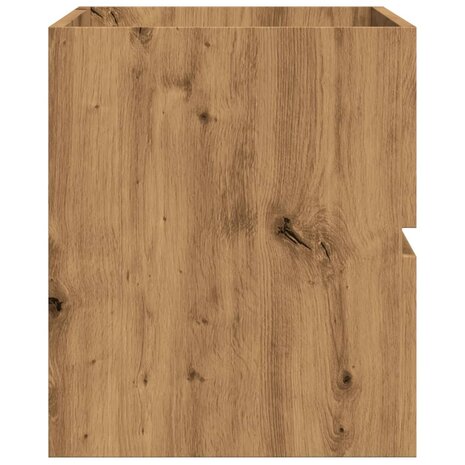 Badkamerwandkast 80x38,5x45 cm bewerkt hout artisanaal eiken 5