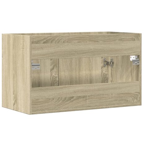 Wastafelkast 80x38,5x46 cm spaanplaat sonoma eikenkleurig 6