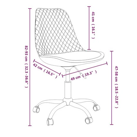 Eetkamerstoelen draaibaar 6 st stof wijnrood 10