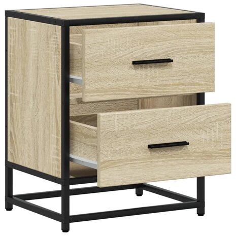 Nachtkastjes 2 st 40x31x50 cm bewerkt hout sonoma eikenkleurig 9