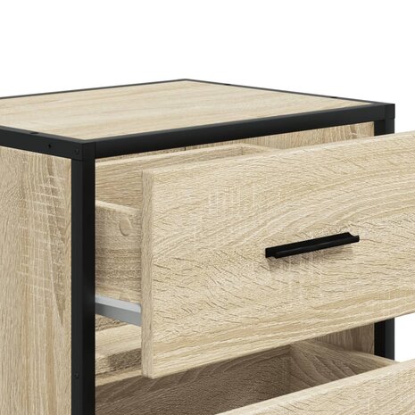 Nachtkastjes 2 st 40x31x50 cm bewerkt hout sonoma eikenkleurig 10