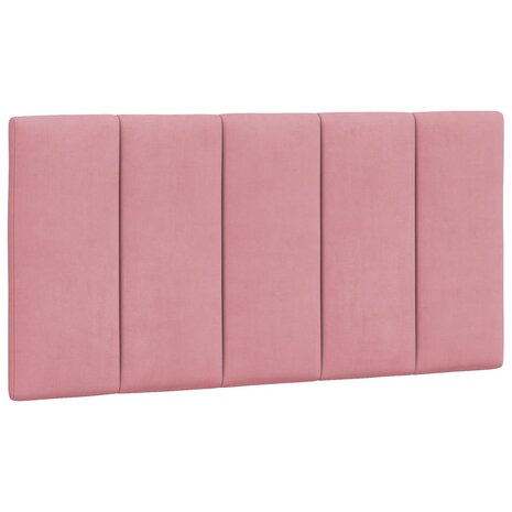 Bed met matras fluweel roze 100x200 cm 5