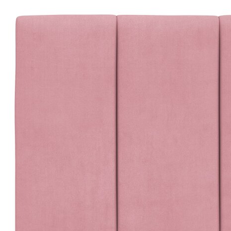 Bed met matras fluweel roze 100x200 cm 6