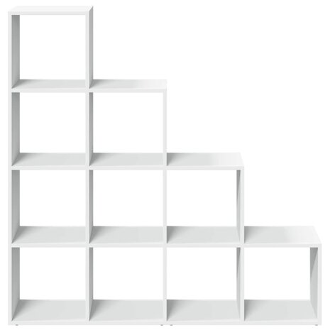 Kamerscherm / boekenkast 4-laags 131,5x29x131,5 cm hout wit 5