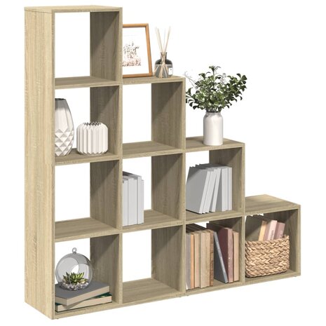 Kamerscherm / boekenkast 131,5x29x131,5 cm hout sonoma eiken 1