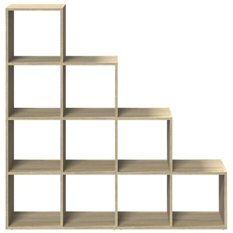 Kamerscherm / boekenkast 131,5x29x131,5 cm hout sonoma eiken 5