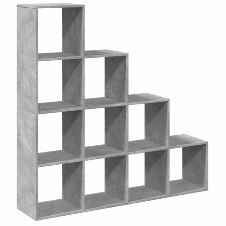 Kamerscherm / boekenkast 4-laags 131,5x29x131,5 cm hout grijs 2