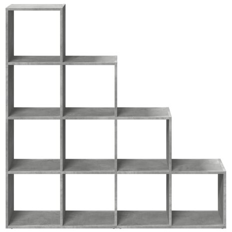 Kamerscherm / boekenkast 4-laags 131,5x29x131,5 cm hout grijs 5