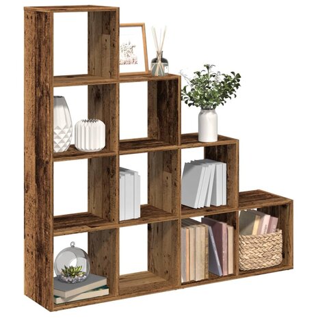 Kamerscherm / boekenkast 131,5x29x131,5 cm hout oud hout 1