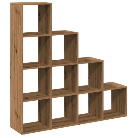 Kamerscherm / boekenkast 131,5x29x131,5 cm hout artisanaal eik 2