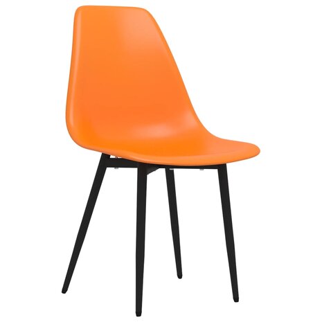 Eetkamerstoelen 6 st PP oranje 3