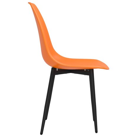 Eetkamerstoelen 6 st PP oranje 5