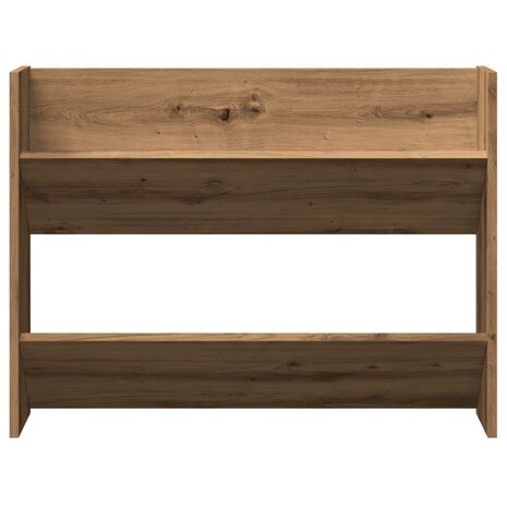 Wandschoenenkast 80x18x60 cm bewerkt hout artisanaal eikenkleur 3